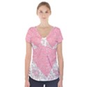 Cute pink heart Short Sleeve Front Detail Top View1