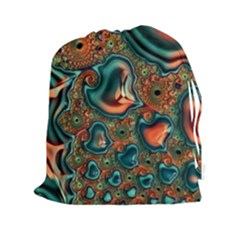 Painted Fractal Drawstring Pouches (xxl) by Fractalworld
