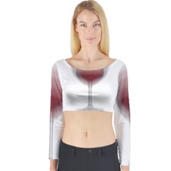Wine Glass Steve Socha Long Sleeve Crop Top by WineGlassOverlay