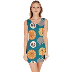 Animal Pattern Sleeveless Bodycon Dress by Nexatart