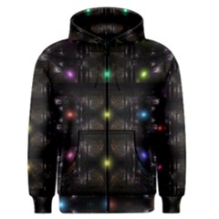 Abstract Sphere Box Space Hyper Men s Zipper Hoodie by Nexatart