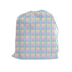 Grid Squares Texture Pattern Drawstring Pouches (extra Large) by Nexatart