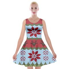 Ugly Christmas Xmas Velvet Skater Dress by Nexatart