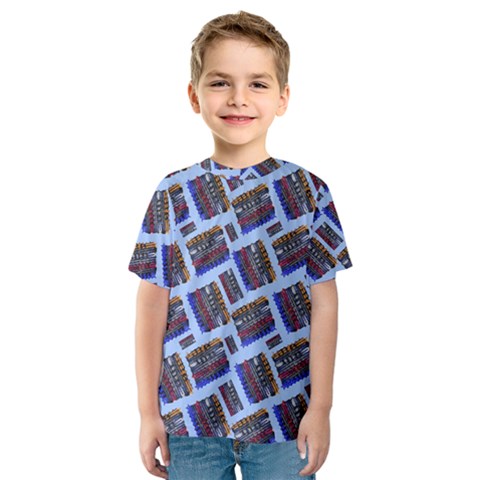 Abstract Pattern Seamless Artwork Kids  Sport Mesh Tee by Nexatart