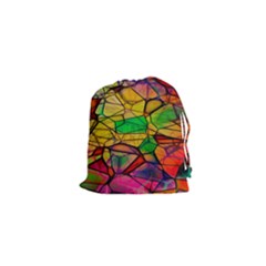 Abstract Squares Triangle Polygon Drawstring Pouches (xs)  by Nexatart