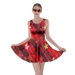Advent Star Christmas Poinsettia Skater Dress by Nexatart