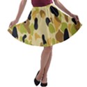 Army Camouflage Pattern A-line Skater Skirt View1