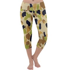 Army Camouflage Pattern Capri Yoga Leggings by Nexatart