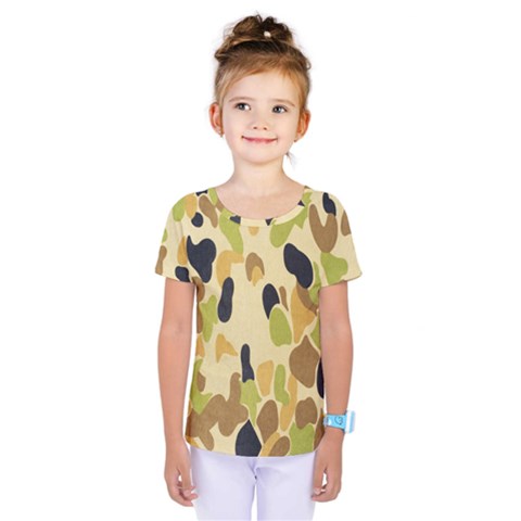 Army Camouflage Pattern Kids  One Piece Tee by Nexatart