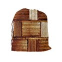 Brown Wall Tile Design Texture Pattern Drawstring Pouches (Extra Large) View2