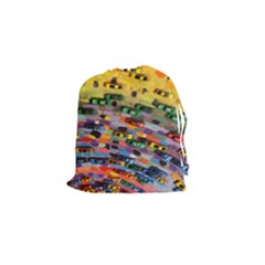 Car Painting Modern Art Drawstring Pouches (small)  by Nexatart