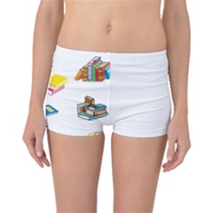 Bookworm Pattern Boyleg Bikini Bottoms by athenastemple