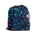 Digitally Created Snowflake Pattern Drawstring Pouches (Extra Large) View1