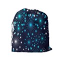 Digitally Created Snowflake Pattern Drawstring Pouches (Extra Large) View2