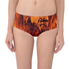 Fire Easter Easter Fire Flame Mid-waist Bikini Bottoms by Nexatart