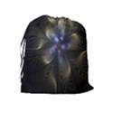 Fractal Blue Abstract Fractal Art Drawstring Pouches (Extra Large) View2