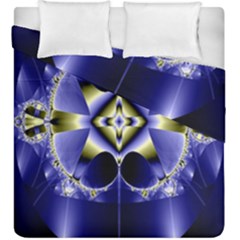 Fractal Fantasy Blue Beauty Duvet Cover Double Side (king Size) by Nexatart
