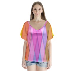 Graphics Colorful Color Wallpaper Flutter Sleeve Top by Nexatart