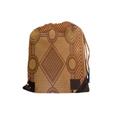 Mosaic The Elaborate Floor Pattern Of The Sydney Queen Victoria Building Drawstring Pouches (large)  by Nexatart
