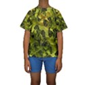 Olive Seamless Camouflage Pattern Kids  Short Sleeve Swimwear View1