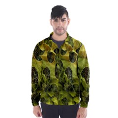 Olive Seamless Camouflage Pattern Wind Breaker (men) by Nexatart