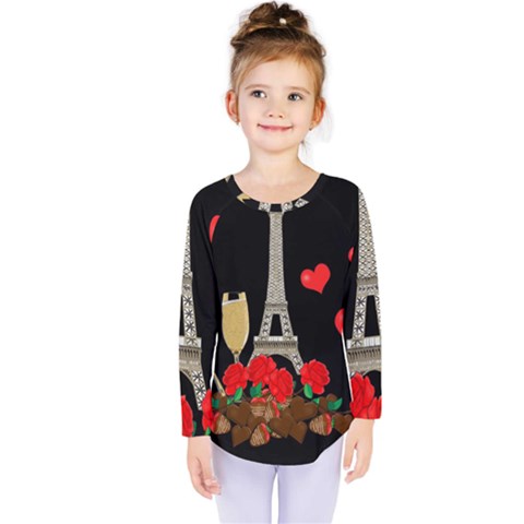 Pariz Kids  Long Sleeve Tee by Valentinaart