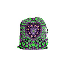 Dots And Very Hearty Drawstring Pouches (small)  by pepitasart