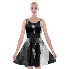 Silhouette Of Lovers Velvet Skater Dress by Nexatart