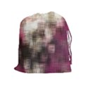 Stylized Rose Pattern Paper, Cream And Black Drawstring Pouches (Extra Large) View1