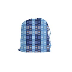 Textile Structure Texture Grid Drawstring Pouches (small)  by Nexatart