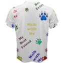 Animals Pets Dogs Paws Colorful Men s Cotton Tee View2