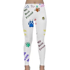 Animals Pets Dogs Paws Colorful Classic Yoga Leggings by Amaryn4rt