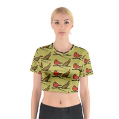 Bird Birds Animal Nature Wild Wildlife Cotton Crop Top by Amaryn4rt