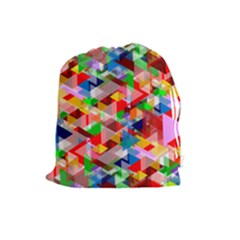 Background Abstract Drawstring Pouches (large)  by Amaryn4rt