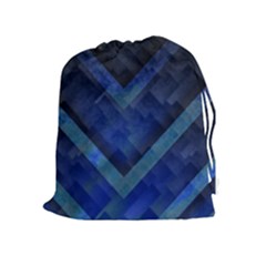 Blue Background Wallpaper Motif Design Drawstring Pouches (extra Large) by Amaryn4rt
