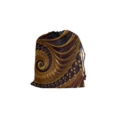 Fractal Spiral Endless Mathematics Drawstring Pouches (small)  by Amaryn4rt