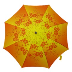 Flowers Floral Design Flora Yellow Hook Handle Umbrellas (small) by Amaryn4rt