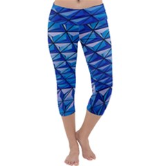 Lines Geometry Architecture Texture Capri Yoga Leggings by Amaryn4rt