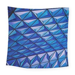 Lines Geometry Architecture Texture Square Tapestry (large) by Amaryn4rt