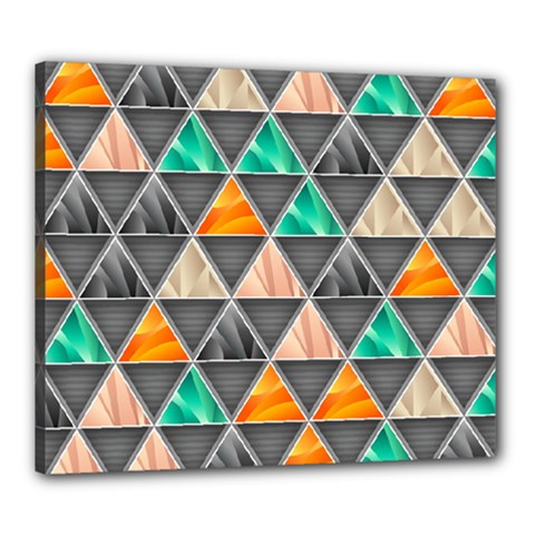 Abstract Geometric Triangle Shape Canvas 24  X 20  by Amaryn4rt