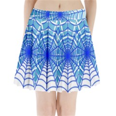 Cobweb Network Points Lines Pleated Mini Skirt by Amaryn4rt