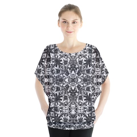 Modern Oriental Pattern Blouse by dflcprintsclothing