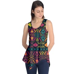 Traditional Art Ethnic Pattern Sleeveless Tunic by Simbadda