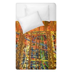 Circuit Board Pattern Duvet Cover Double Side (single Size) by Simbadda