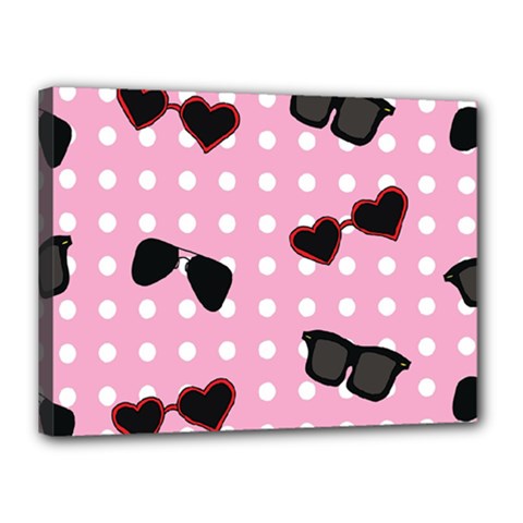 Pisunglass Tech Pink Pattern Canvas 16  X 12  by Simbadda