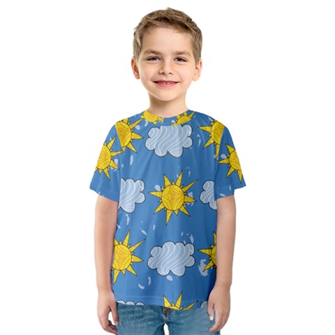 Sunshine Tech Blue Kids  Sport Mesh Tee by Simbadda
