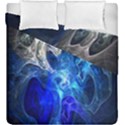 Ghost Fractal Texture Skull Ghostly White Blue Light Abstract Duvet Cover Double Side (King Size) View1