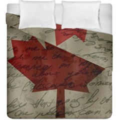 Canada Flag Duvet Cover Double Side (king Size) by Valentinaart