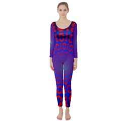 Binary Code Optical Illusion Rotation Long Sleeve Catsuit by Simbadda