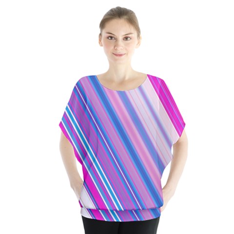 Line Obliquely Pink Blouse by Simbadda